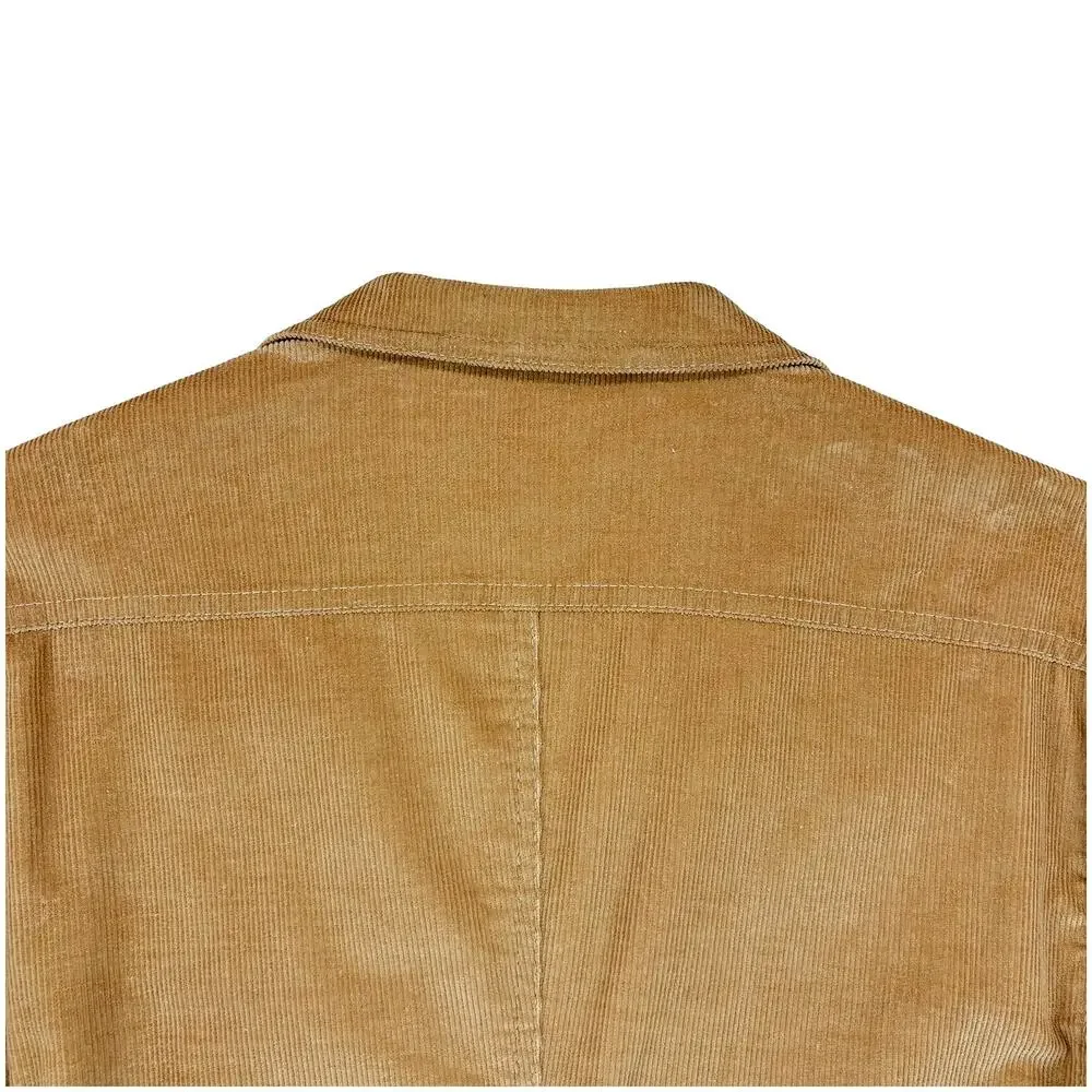 VTG 70s Lee Corduroy Blazer Mens 40L Camel Tan Western Sport Coat Slim Fit